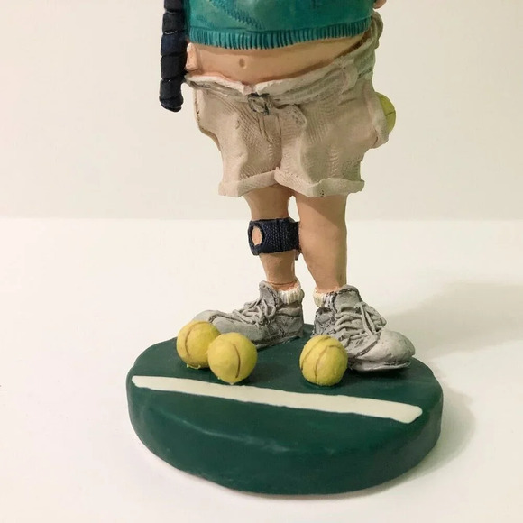 Doug Harris Tennis Player Causing A Racket Russ Berrie Statue - Picture 3 of 16